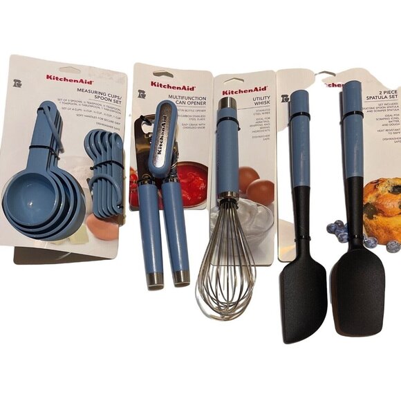 KITCHENAID Blue Velvet Can Opener, whisks, & measuring cups and spoons 15 pc.SET - Picture 2 of 14